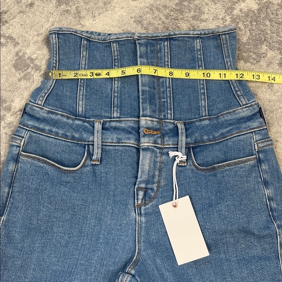 NWT Good American Corset Jean High Waist Duncan Blue Stretch Sz 4 27 - Picture 7 of 11